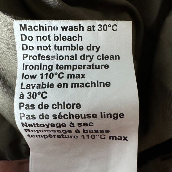 Crea Concept Women Button Front Cropped Pant 44 Olive Green Brown Made in Turkey - Picture 12 of 14